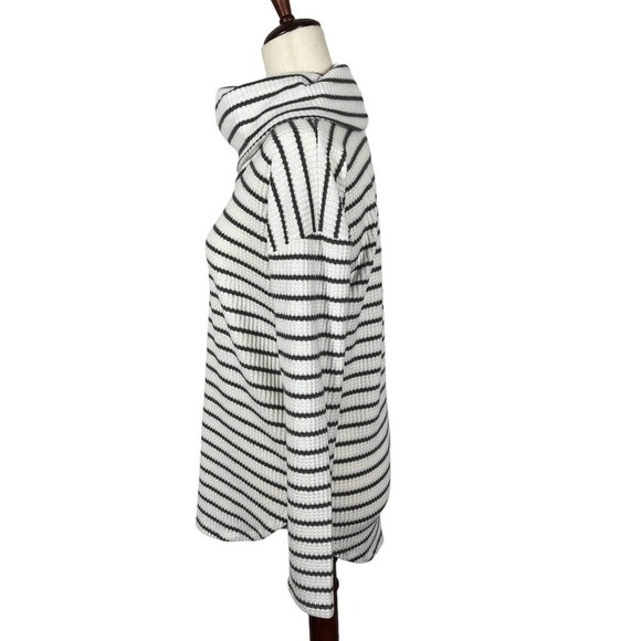 LOFT STRIPED MOCK NECK WAFFLE KNIT PULLOVER SWEATER PRE-OWNED SIZE XS - Picture 4 of 13